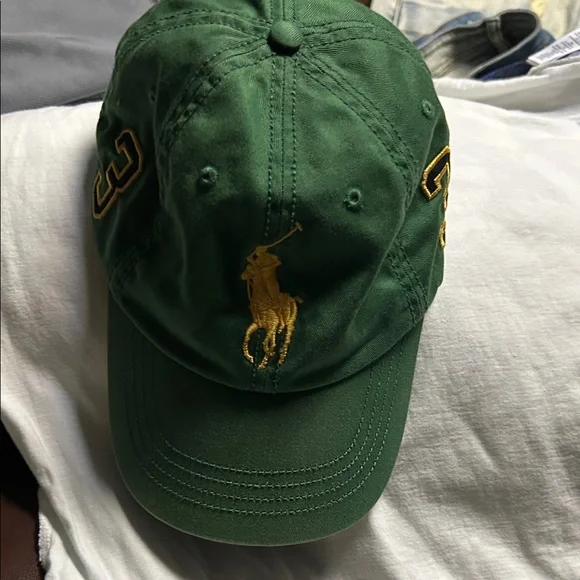 Polo by Ralph Lauren Green Cap with Yellow Logo - Picture 4 of 6